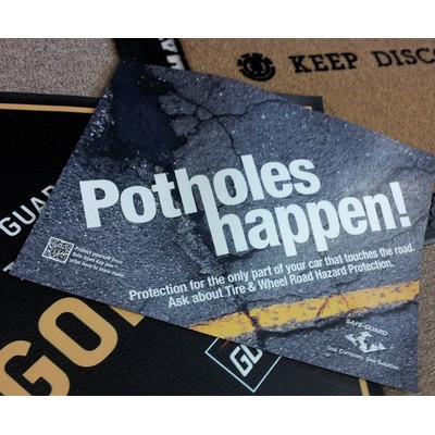 High Resolution POP Rubber Messenger Display Mat - 3' X 7'